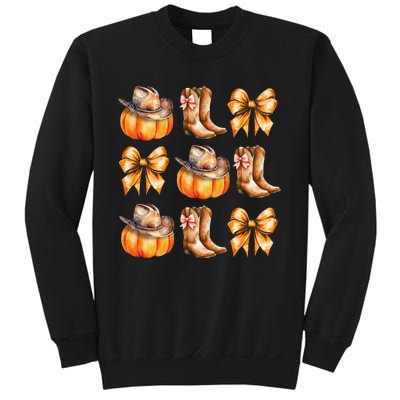 Funny Coquette Bow Pumpkin Halloween Ghost Spooky Season Sweatshirt