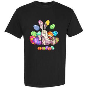 Funny Cute Bunny Wearing Glasses Leopard Easter Day Garment-Dyed Heavyweight T-Shirt