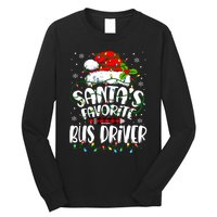 Funny Christmas Bus Driver Santa Favorite Bus Driver Long Sleeve Shirt