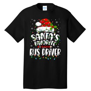 Funny Christmas Bus Driver Santa Favorite Bus Driver Tall T-Shirt