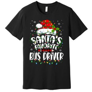 Funny Christmas Bus Driver Santa Favorite Bus Driver Premium T-Shirt