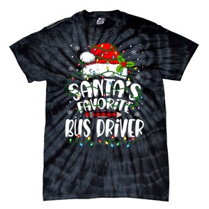 Funny Christmas Bus Driver Santa Favorite Bus Driver Tie-Dye T-Shirt