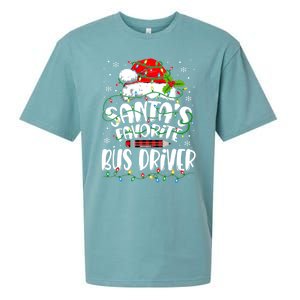 Funny Christmas Bus Driver Santa Favorite Bus Driver Sueded Cloud Jersey T-Shirt