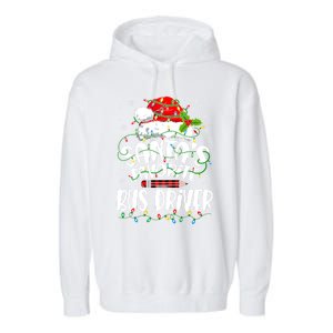 Funny Christmas Bus Driver Santa Favorite Bus Driver Garment-Dyed Fleece Hoodie