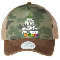 Funny Christmas Being Related To Me Is Really The Only Gift You Need Legacy Tie Dye Trucker Hat
