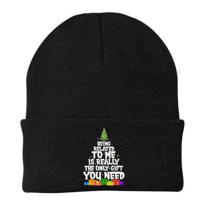 Funny Christmas Being Related To Me Is Really The Only Gift You Need Beanie