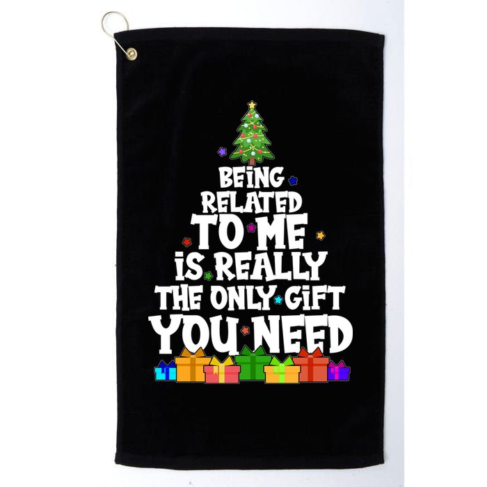 Funny Christmas Being Related To Me Is Really The Only Gift You Need Golf Towel