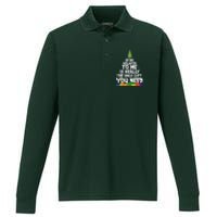 Funny Christmas Being Related To Me Is Really The Only Gift You Need Performance Long Sleeve Polo