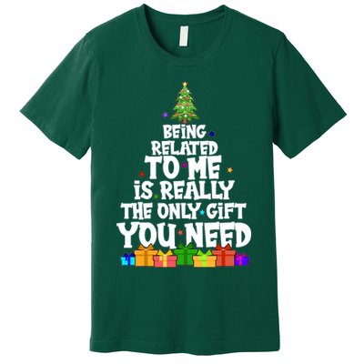 Funny Christmas Being Related To Me Is Really The Only Gift You Need Premium T-Shirt