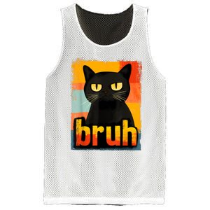 Funny Cat Bruh For Meme Graphic Mesh Reversible Basketball Jersey Tank