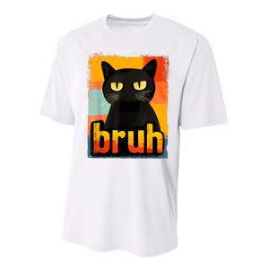 Funny Cat Bruh For Meme Graphic Performance Sprint T-Shirt