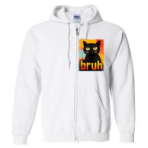 Funny Cat Bruh For Meme Graphic Full Zip Hoodie