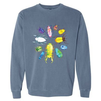 Fun Cute Bugs Insects Beetles Bug Catcher Garment-Dyed Sweatshirt