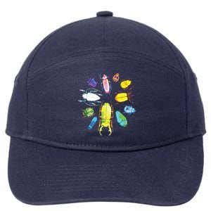 Fun Cute Bugs Insects Beetles Bug Catcher 7-Panel Snapback Hat