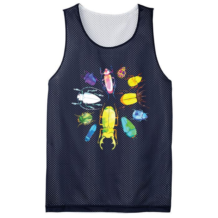 Fun Cute Bugs Insects Beetles Bug Catcher Mesh Reversible Basketball Jersey Tank