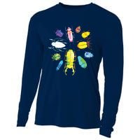 Fun Cute Bugs Insects Beetles Bug Catcher Cooling Performance Long Sleeve Crew