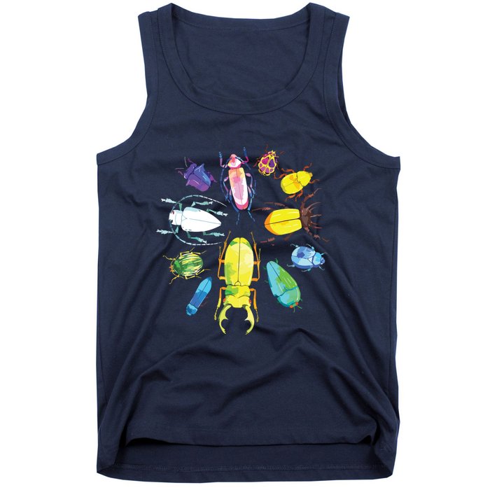 Fun Cute Bugs Insects Beetles Bug Catcher Tank Top