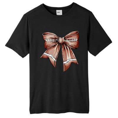 Fall Coquette Bow Football Tall Fusion ChromaSoft Performance T-Shirt