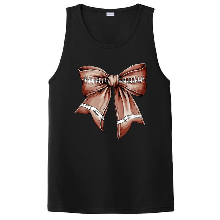 Fall Coquette Bow Football PosiCharge Competitor Tank