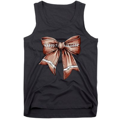 Fall Coquette Bow Football Tank Top