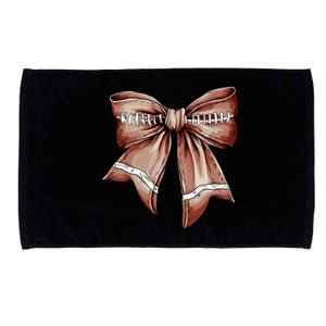 Fall Coquette Bow Football Microfiber Hand Towel