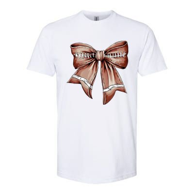 Fall Coquette Bow Football Softstyle® CVC T-Shirt