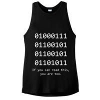 Funny Computer Binary Code Programmer Developer Geek Gift Ladies PosiCharge Tri-Blend Wicking Tank