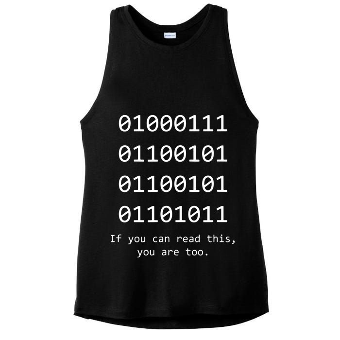 Funny Computer Binary Code Programmer Developer Geek Gift Ladies PosiCharge Tri-Blend Wicking Tank