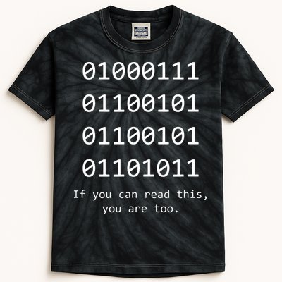 Funny Computer Binary Code Programmer Developer Geek Gift Kids Tie-Dye T-Shirt