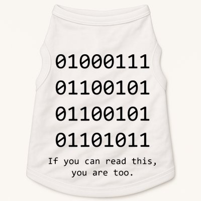 Funny Computer Binary Code Programmer Developer Geek Gift Doggie Tank