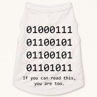 Funny Computer Binary Code Programmer Developer Geek Gift Doggie Tank