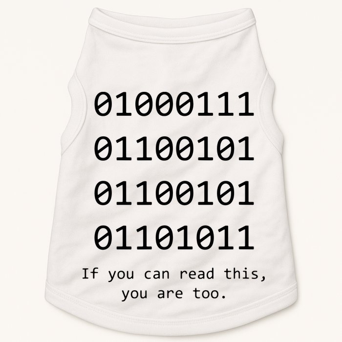 Funny Computer Binary Code Programmer Developer Geek Gift Doggie Tank