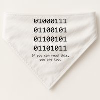 Funny Computer Binary Code Programmer Developer Geek Gift USA-Made Doggie Bandana