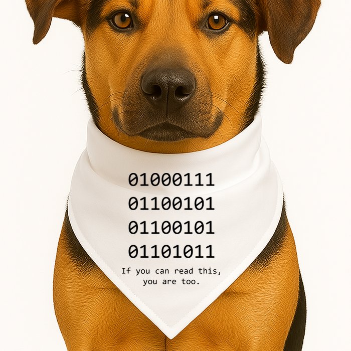 Funny Computer Binary Code Programmer Developer Geek Gift USA-Made Doggie Bandana