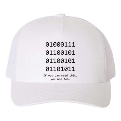 Funny Computer Binary Code Programmer Developer Geek Gift Yupoong Adult 5-Panel Trucker Hat