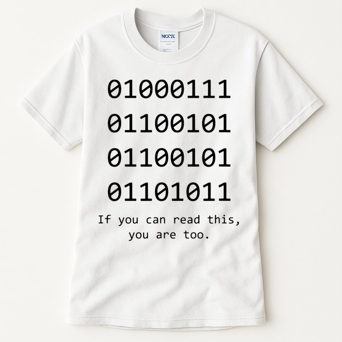 Funny Computer Binary Code Programmer Developer Geek Gift Tall T-Shirt