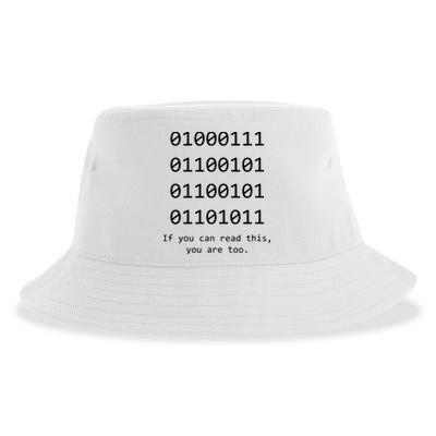 Funny Computer Binary Code Programmer Developer Geek Gift Sustainable Bucket Hat