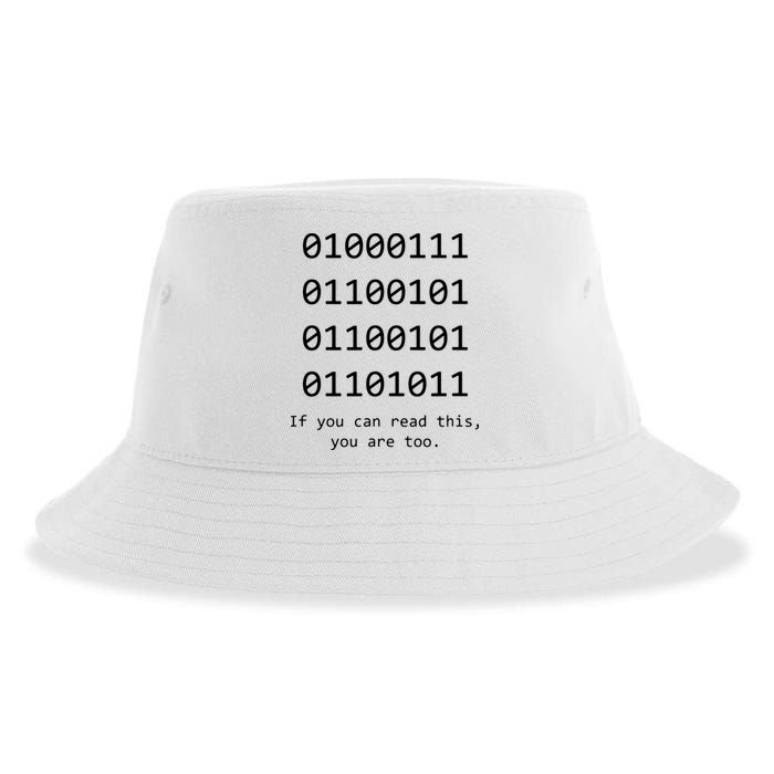 Funny Computer Binary Code Programmer Developer Geek Gift Sustainable Bucket Hat