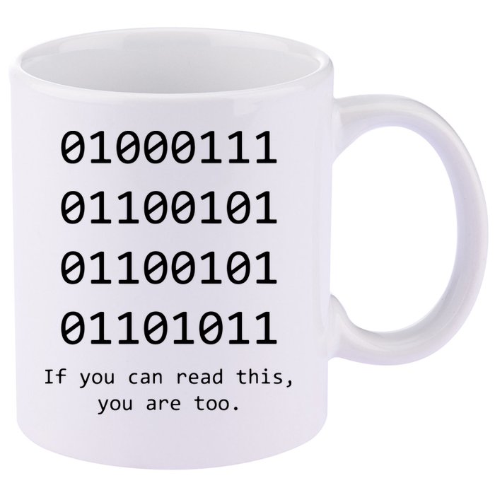 Funny Computer Binary Code Programmer Developer Geek Gift 11oz C Handle Ceramic Mug