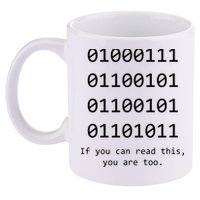 Funny Computer Binary Code Programmer Developer Geek Gift 11oz C Handle Ceramic Mug
