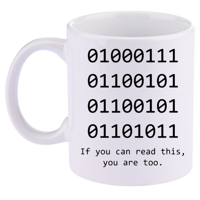 Funny Computer Binary Code Programmer Developer Geek Gift 11oz C Handle Ceramic Mug