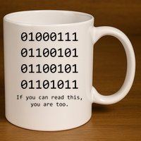 Funny Computer Binary Code Programmer Developer Geek Gift 11oz C Handle Ceramic Mug