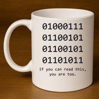 Funny Computer Binary Code Programmer Developer Geek Gift 11oz C Handle Ceramic Mug