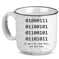 Funny Computer Binary Code Programmer Developer Geek Gift 15oz Campfire Ceramic Mug