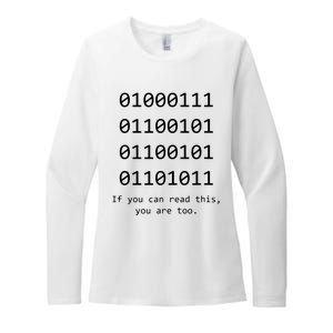 Funny Computer Binary Code Programmer Developer Geek Gift Womens CVC Long Sleeve Shirt