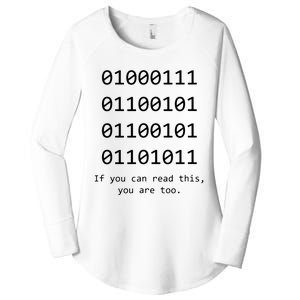 Funny Computer Binary Code Programmer Developer Geek Gift Women's Perfect Tri Tunic Long Sleeve Shirt