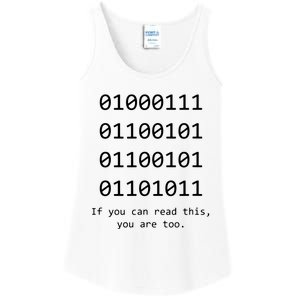 Funny Computer Binary Code Programmer Developer Geek Gift Ladies Essential Tank