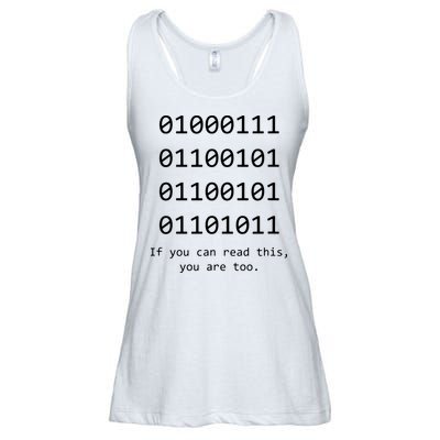 Funny Computer Binary Code Programmer Developer Geek Gift Ladies Essential Flowy Tank