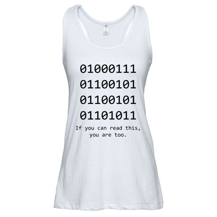 Funny Computer Binary Code Programmer Developer Geek Gift Ladies Essential Flowy Tank