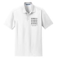 Funny Computer Binary Code Programmer Developer Geek Gift Dry Zone Grid Polo